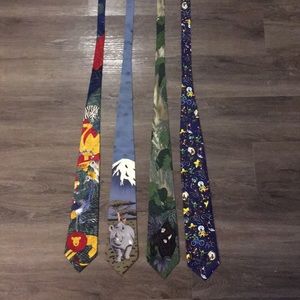 ASSORTED MEN’S SILK ANIMAL THEMED TIES-Bundled